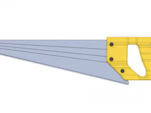 low poly cartoon hand saw 3D Model