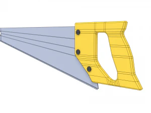 low poly cartoon hand saw 3D Model
