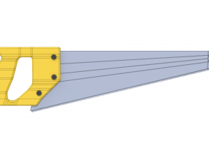 low poly cartoon hand saw Modèle 3D
