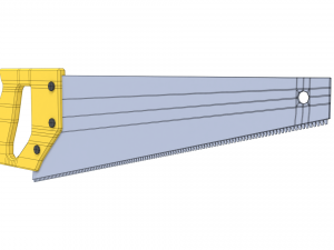 low poly cartoon hand saw Modèle 3D