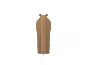 low poly cartoon fossa 3D Model