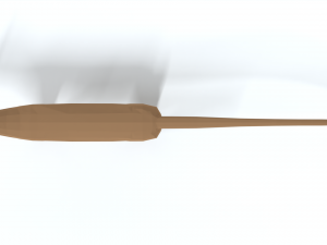 low poly cartoon fossa Modello 3D