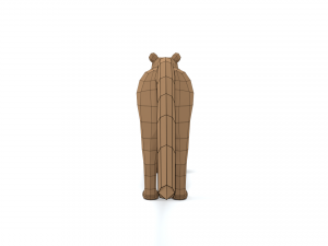 low poly cartoon fossa Modello 3D