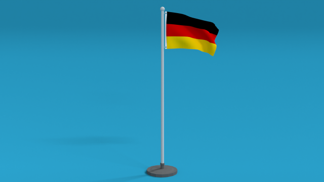 low poly seamless animated germany flag 3D Model .c4d .max .obj .3ds .fbx .stl .blend 