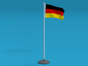 low poly seamless animated germany flag 3D Model