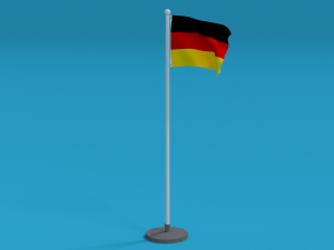 low poly seamless animated germany flag 3D Model