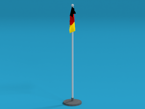 low poly seamless animated germany flag 3D Model