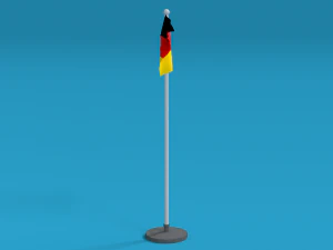 low poly seamless animated germany flag 3D Model