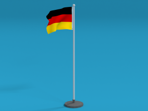 low poly seamless animated germany flag 3D Model