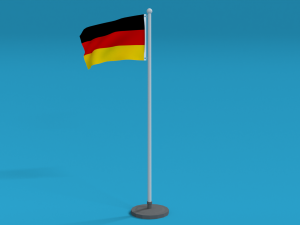 low poly seamless animated germany flag 3D Model
