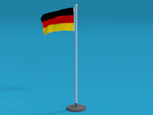 low poly seamless animated germany flag 3D Model