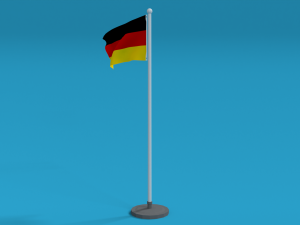 low poly seamless animated germany flag 3D Model