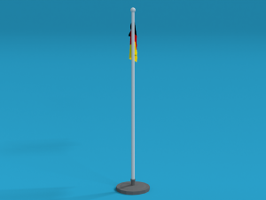 low poly seamless animated germany flag 3D Model