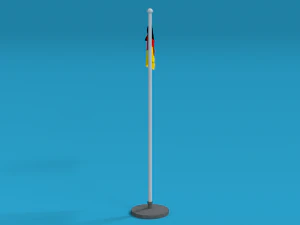 low poly seamless animated germany flag 3D Model