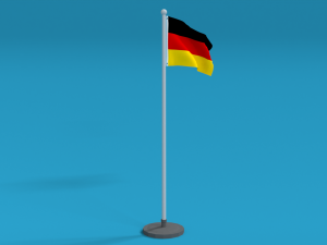 low poly seamless animated germany flag 3D Model