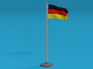 low poly seamless animated germany flag 3D Model
