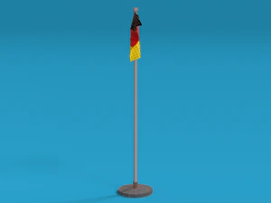 low poly seamless animated germany flag 3D Model