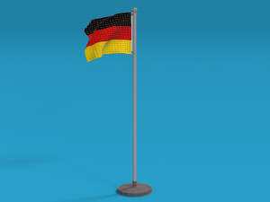 low poly seamless animated germany flag 3D Model