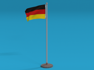 low poly seamless animated germany flag 3D Model