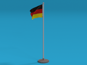 low poly seamless animated germany flag 3D Model