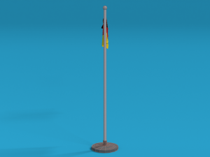 low poly seamless animated germany flag 3D Model