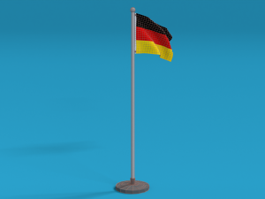 low poly seamless animated germany flag 3D Model