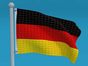 low poly seamless animated germany flag 3D Model