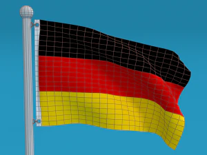 low poly seamless animated germany flag 3D Model