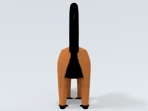 low poly cartoon red ruffed lemur 3Dモデル