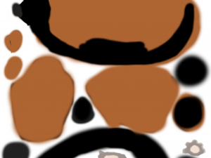 low poly cartoon red ruffed lemur 3Dモデル