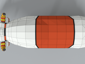 low poly cartoon white yak 3D Model
