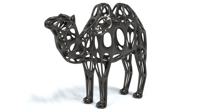 bactrian camel voronoi statue 3D-Modell .c4d .max .obj .3ds .fbx .stl .blend 