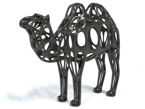 bactrian camel voronoi statue 3D Model