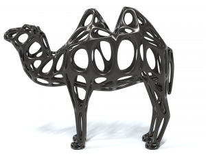 bactrian camel voronoi statue 3D-Modell