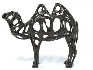 bactrian camel voronoi statue 3D Model