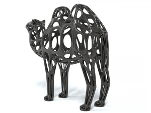 bactrian camel voronoi statue 3D Model