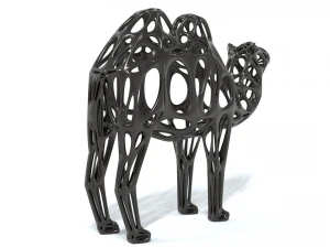 bactrian camel voronoi statue 3D Model