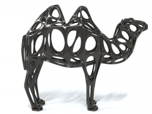 bactrian camel voronoi statue 3D-Modell