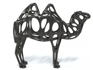 bactrian camel voronoi statue 3D Model