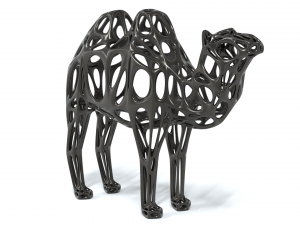 bactrian camel voronoi statue 3D-Modell