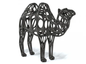 bactrian camel voronoi statue 3D Model