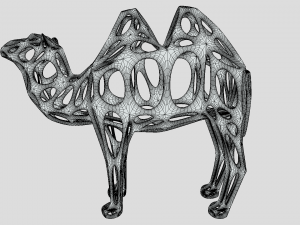bactrian camel voronoi statue 3D-Modell