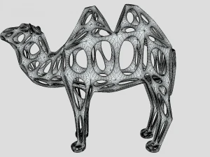 bactrian camel voronoi statue 3D Model