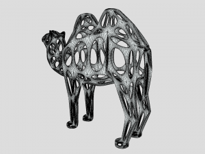 bactrian camel voronoi statue 3D-Modell