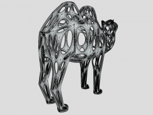 bactrian camel voronoi statue 3D-Modell
