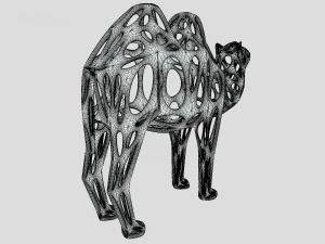 bactrian camel voronoi statue 3D Model