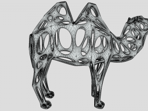 bactrian camel voronoi statue 3D-Modell