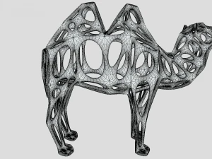 bactrian camel voronoi statue 3D Model