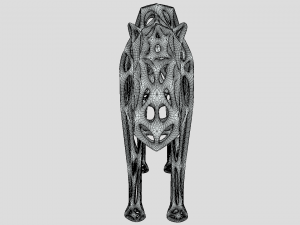 bactrian camel voronoi statue 3D-Modell