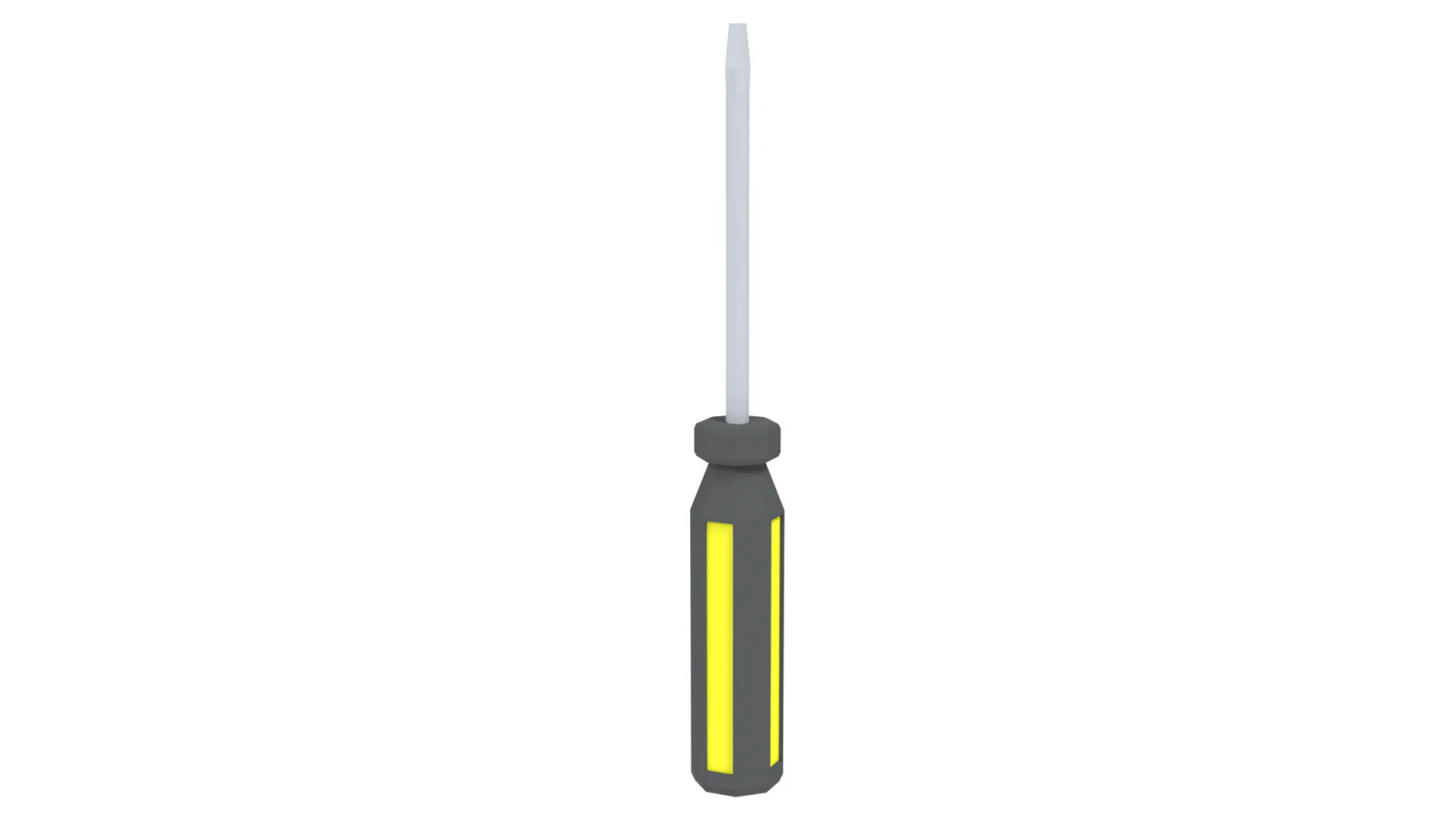 low poly cartoon screwdriver 3D Model .c4d .max .obj .3ds .fbx .stl .blend 